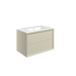 paris 815mm wall hung 2 drawer basin unit basin matt cotton, Alessio, Wall Hung Vanity Unit, 5