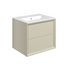 paris 615mm wall hung 2 drawer basin unit basin matt cotton, Alessio, Wall Hung Vanity Unit, 8