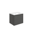 paris 615mm wall hung 2 drawer basin unit basin matt clay, Alessio, Wall Hung Vanity Unit, 4