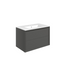 paris 815mm wall hung 2 drawer basin unit basin matt clay, Alessio, Wall Hung Vanity Unit, 4