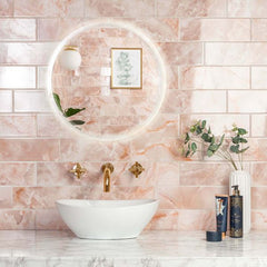 Onix Rosa Marble Effect Tiles 100x300mm