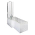 nuie 1700mm left hand square shower bath setsbath05, Baths, Shower Baths, Square Shower Baths, Nuie, 2