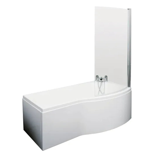 nuie 1700mm b shaped right hand bath setsbath08, B Shaped Shower Baths, Baths, P Shaped Shower Baths, Shower Baths, Nuie, 1