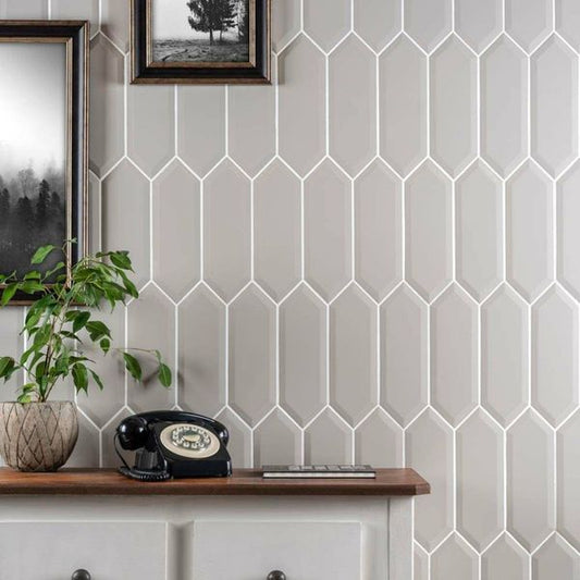Pickett Bevelled Light Grey Tiles 300x100mm