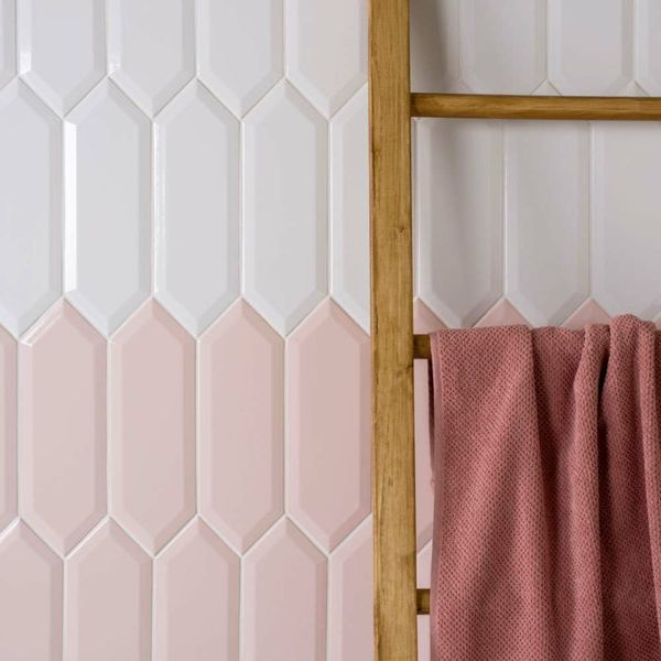 Pickett Bevelled Petal Pink Tiles 300x100mm