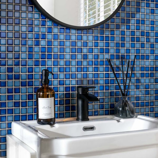 pixel ocean blend 300x300 price per sheet tiles, Floor Tiles, Mosaic  Tiles, Porcelain Tiles, Wall Tiles, Blue Tiles, 1