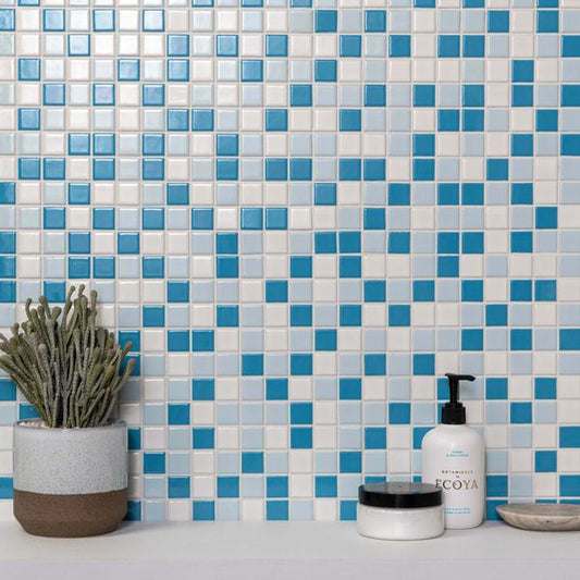 pixel sea blend 303x303 price per sheet tiles, Floor Tiles, Mosaic  Tiles, Porcelain Tiles, Wall Tiles, Blue Tiles, 1