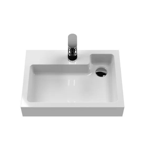 Nuie Athena Gloss Grey 500mm Basin & Toilet Unit Combination with Cistern