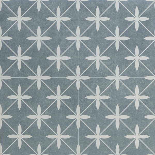 Poole Azul Matt Patterned Tiles 450x450mm