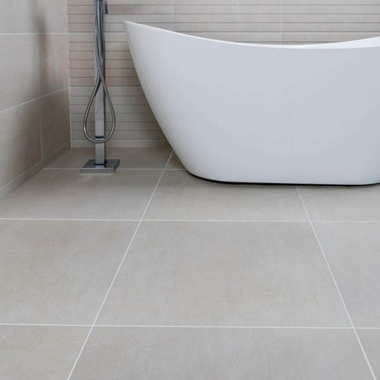 Porto Ivory Matt Concrete Effect Tiles 600x600mm