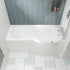 nuie 1700mm right hand p shaped bath setsbath23, B Shaped Shower Baths, Baths, P Shaped Shower Baths, Shower Baths, Nuie, 2