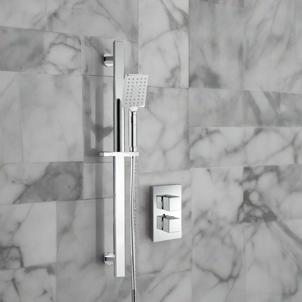 Raul Square Shower Pack Single Outlet & Riser Kit – Bath & Tile