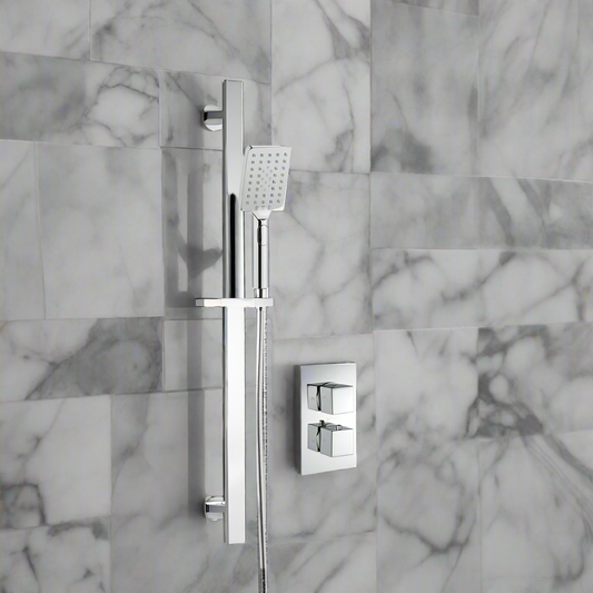raul square shower pack single outlet riser kit, Alessio, Mixer Showers, Shower Valves, Showers, 1