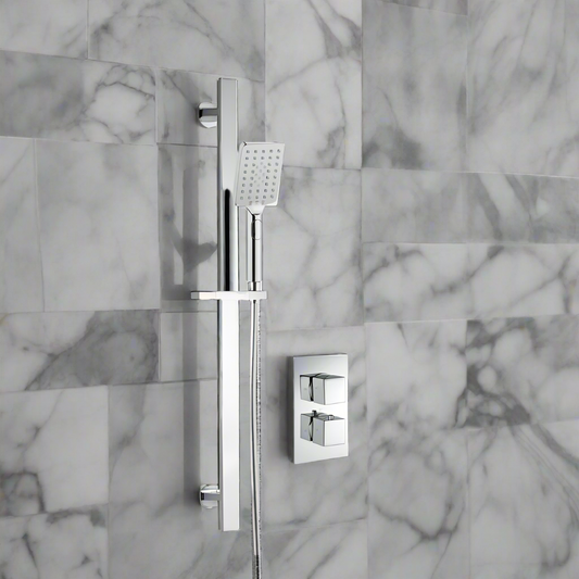 Raul Square Shower Pack Single Outlet & Riser Kit