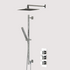 raul square shower pack two outlet riser overhead kit, Alessio, Mixer Showers, Shower Valves, Showers, 2