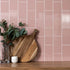 Monocolour Rosa Pink Flat Gloss Metro Tiles 200x100mm