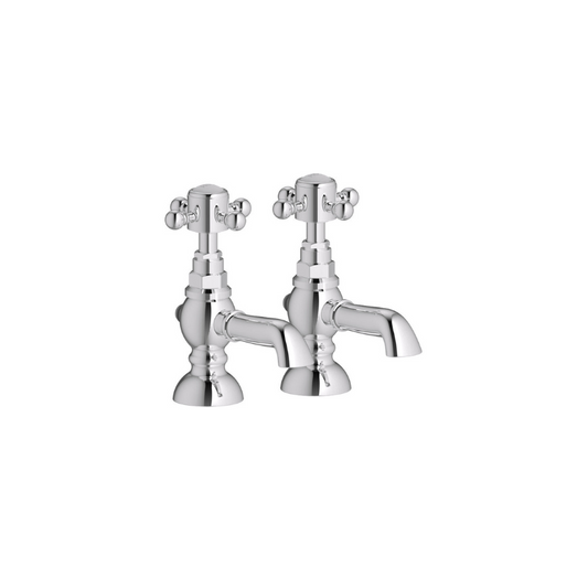 sabrina basin pillar taps, Alessio, Chrome Basin Taps, Taps, 1