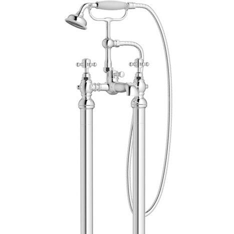 Sabrina Floor Standing Bath Shower Mixer Tap with Shower Kit