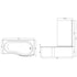 nuie 1700mm b shaped right hand bath setsbath08, B Shaped Shower Baths, Baths, P Shaped Shower Baths, Shower Baths, Nuie, 3