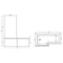nuie 1600mm left hand square shower bath setsbath13, Baths, Shower Baths, Square Shower Baths, Nuie, 3