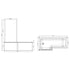 nuie 1800mm left hand square shower bath setsbath15, Baths, Shower Baths, Square Shower Baths, Nuie, 3