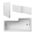 nuie 1800mm left hand square shower bath setsbath15, Baths, Shower Baths, Square Shower Baths, Nuie, 2