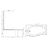 nuie 1500mm b shaped left hand bath setsbath20, B Shaped Shower Baths, Baths, P Shaped Shower Baths, Shower Baths, Nuie, 3