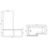 nuie 1500mm left hand square shower bath setsbath28, Baths, Shower Baths, Square Shower Baths, Nuie, 3