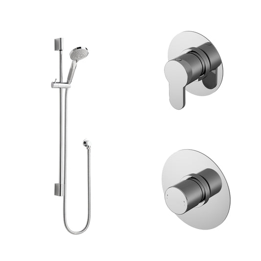 Nuie Arvan 1 Shower Outlet Bundle Round