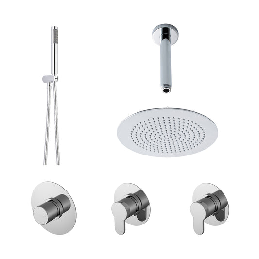 nuie 2 outlet arvan double bundle with stop tapssbr131st2, Nuie, Concealed Valves Sets, Mixer Showers, 1