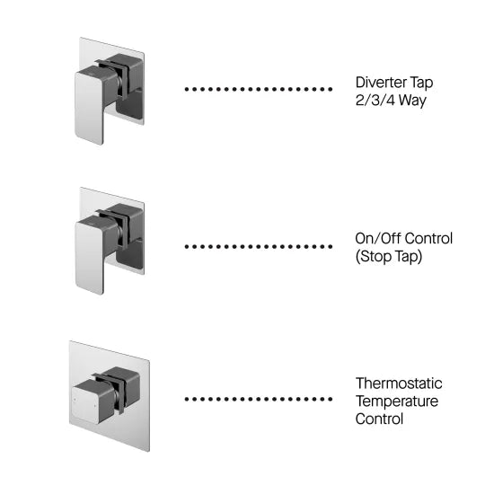 Nuie 2 Outlet Windon Bundle With Stop Tap & Diverter Chrome