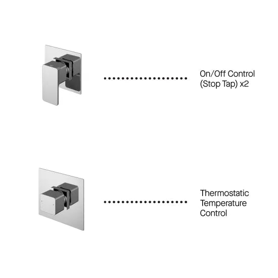 Nuie 2 Outlet Windon Bundle With Stop Taps Chrome