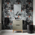 skanda 615mm basin unit basin matt oat with black handles, Alessio, Sink Vanity Unit, Basin Unit, 1