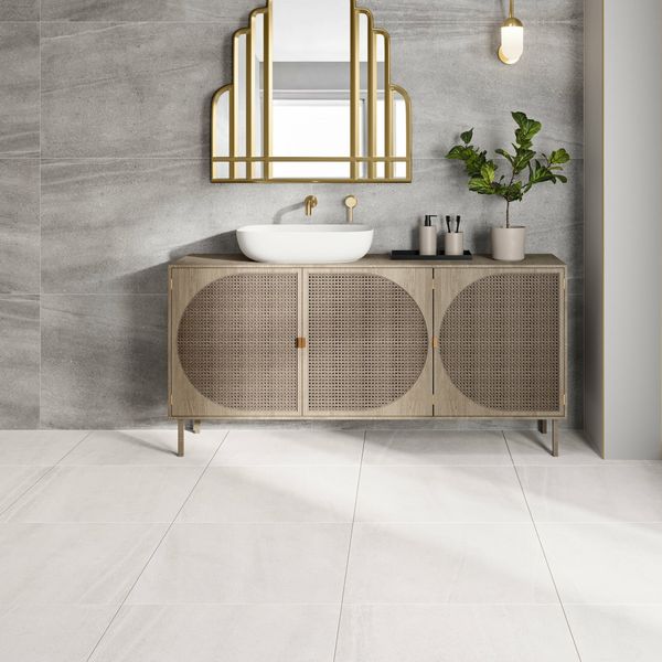 New Pietra Grey Rectified Stone Effect Tiles 1200X600mm