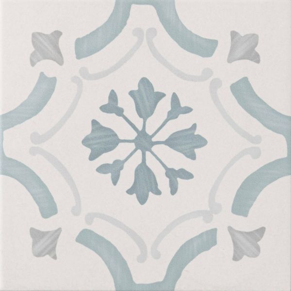 Sirocco Blue Ornate Tiles 223x223mm