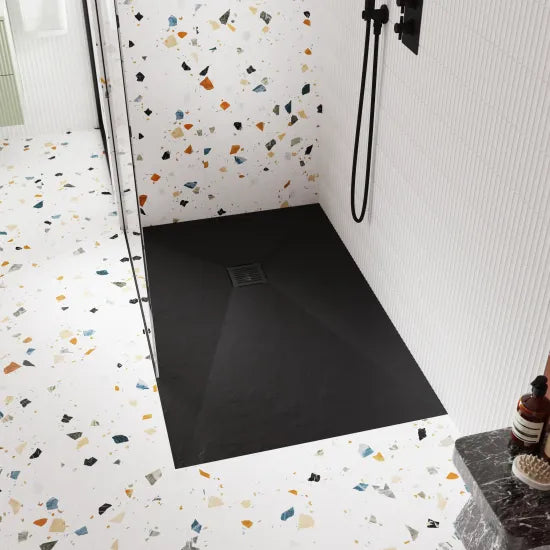 Nuie Square Shower Waste Black Top