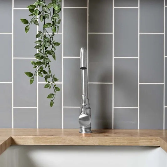 Liso Plata Brillo Tiles 200x100mm