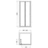 Nuie 1900 x 900mm Bi-Fold Shower Door