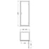 Nuie 1900 x 700mm Hinged Shower Door