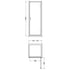 Nuie 1900 x 760mm Hinged Shower Door