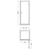 Nuie 1900 x 800mm Hinged Shower Door