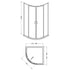 Nuie 1900 x 1000 x 1000mm Quandrant Shower Enclosure
