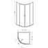 Nuie 1900 x 800 x 800mm Quandrant Shower Enclosure