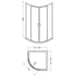 Nuie 1900 x 900 x 900mm Quandrant Shower Enclosure