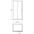Nuie 1900 x 1000mm Sliding Shower Door