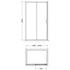 Nuie 1900 x 1100mm Sliding Shower Door