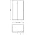 Nuie 1900 x 1200mm Sliding Shower Door