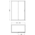 Nuie 1900 x 1400mm Sliding Shower Door