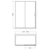 Nuie 1900 x 1500mm Sliding Shower Door