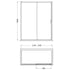 Nuie 1900 x 1600mm Sliding Shower Door
